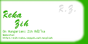 reka zih business card